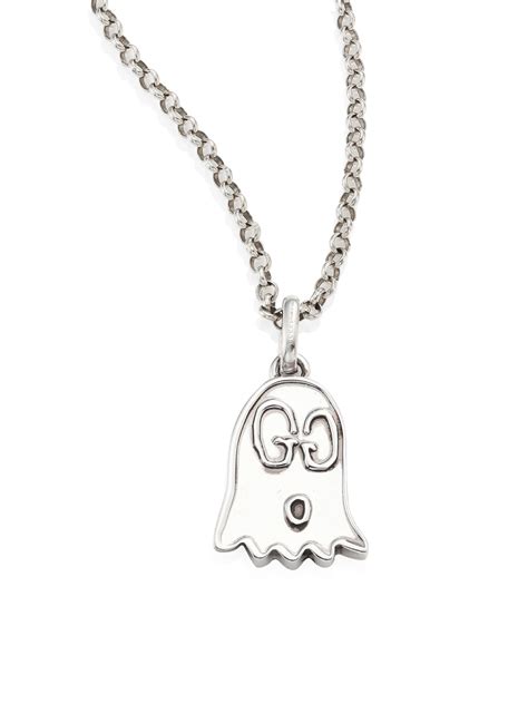 gucci ghost pendant|gucci ghost necklace pendant.